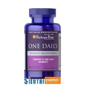 [CHÍNH HÃNG] Vitamin tổng hợp cho phụ nữ 1 viên/ngày Women’s One Daily Puritan’s Pride 100 viên