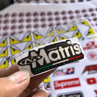 Logo matris in crome đổ nổi
