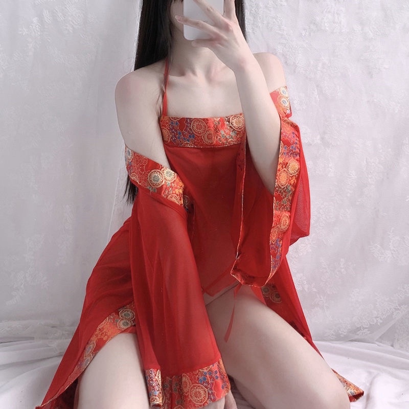 Set Yếm kèm Áo Choàng Cổ Trang Trung Hoa Quyến Rũ [CWEAR.SEXY_ĐỒ NGỦ &amp; NỘI Y CAO CẤP]
