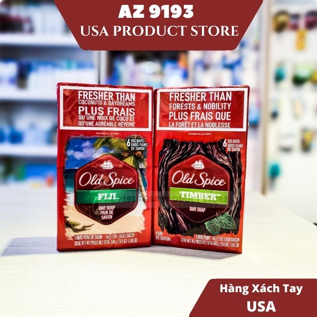 [Mua Tại Mỹ] Xà Phòng Mỹ OLD SPICE 143 gr - Dưỡng Ẩm, Hương Thơm Lâu, Cao Cấp, Sạch Bụi Bản Trên Da - AZ 9193