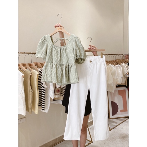 Áo Kiểu Babydoll Hoa Mai RH