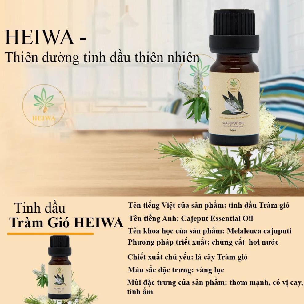 [CHAI LỚN]Tinh dầu Tràm Gió nguyên chất 50ML thương hiệu HEIWA nhập khẩu Ấn Độ -HN