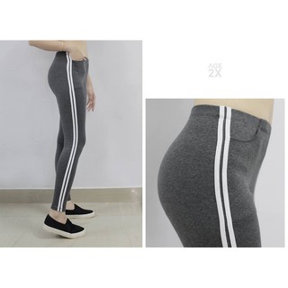 QUẦN LEGGING XÁM LƯNG LIỀN - AGE2X