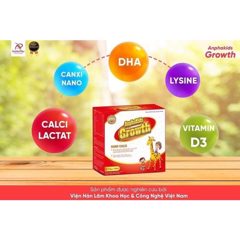 Nano Canxi Anphakids Growth Viện Hàn lâm KH&CN Việt Nam, bổ sung Canxi giúp trẻ cao lớn