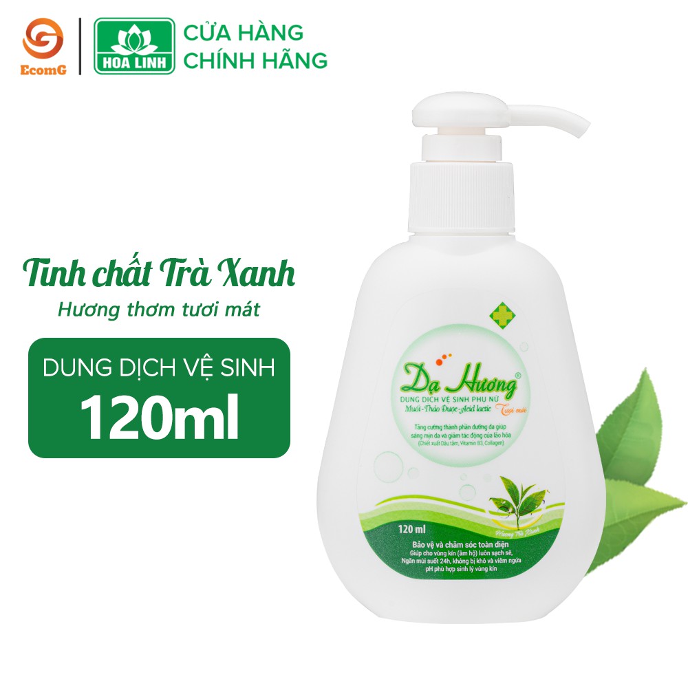 Bộ 2 chai Dung Dịch Vệ Sinh Phụ nữ DẠ HƯƠNG - Trà Xanh 120ml/chai có vòi