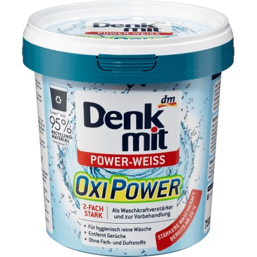 Bột tẩy trắng quần áo Denkmit Oxi Power WEISS 750g [ Hàng nhập Đức chính hãng ]