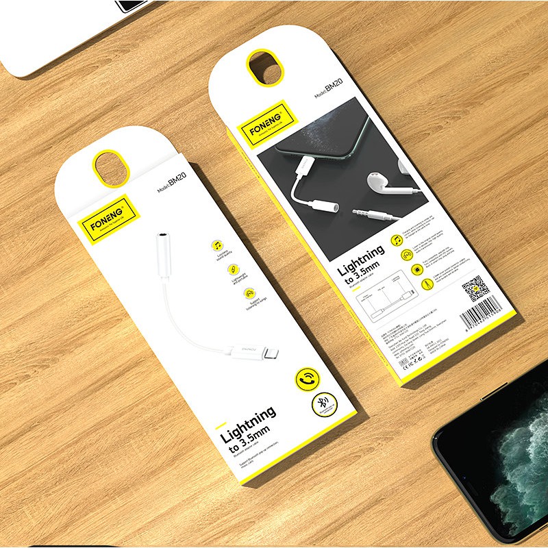 Đầu Chuyển Đổi Chính hãng Tai Nghe 3.5 Sang Lightning Iphone 8, 8plus , X - Tai nghe ( Kết nối bluetooth)
