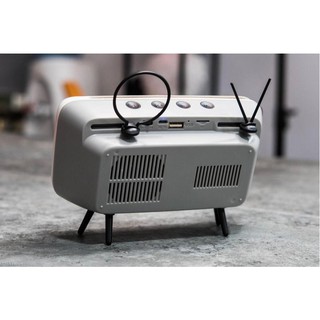 Loa Bluetooth mô hình TV trắng đen thời bao cấp
