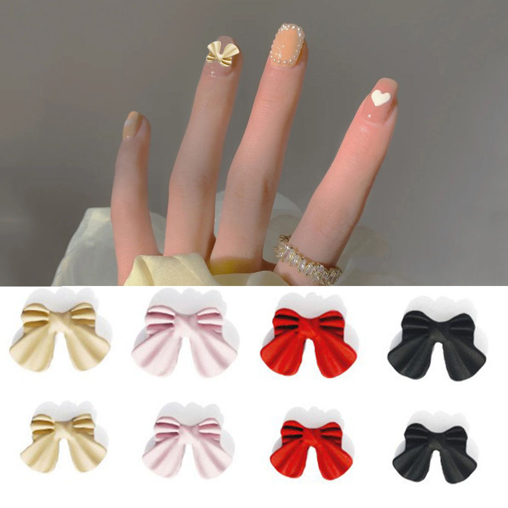 [Hàng mới về] Set 10 phụ kiện nơ đính móng tay trang trí nghệ thuật xinh xắn