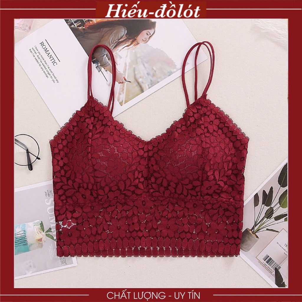 Áo Lót Nữ Ren Hoa Dây Kép Đệm Bàn Tay Nâng Ngực Chất Mềm Thoải Mái Hieu Store24h - 8812