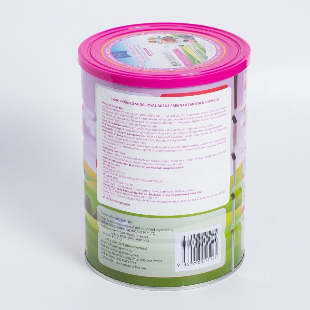 Sữa Bột Hoàng Gia Pregnant Mother Formula Dành Cho Phụ Nữ Mang Thai Royal AUSNZ 900g