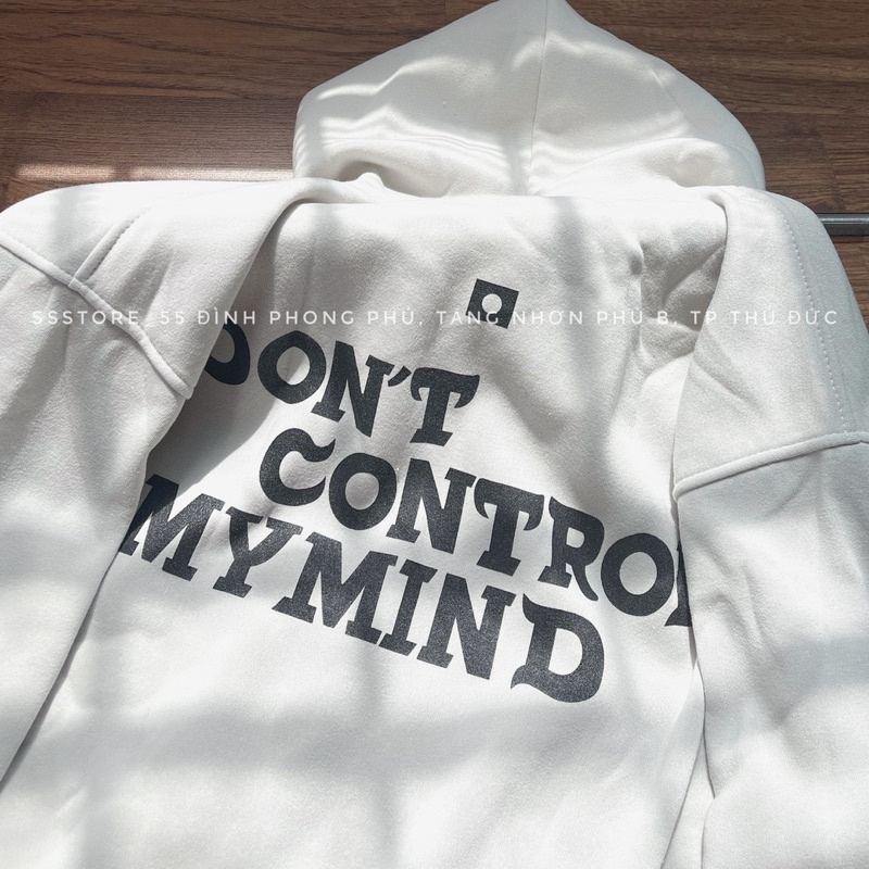 Áo khoác hoodie zip in chữ PCIP màu xám khói có nón vải nỉ bông màu xám form rộng unisex nam nữ - SSSTore