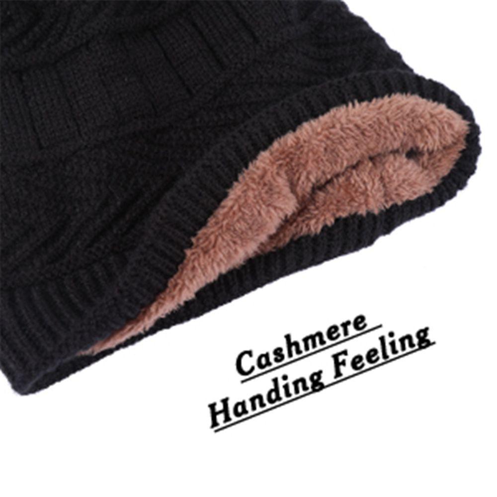Mũ beanie Dệt Kim 2 Trong 1 Mềm Mại Giữ Ấm Cổ Đuôi Ngựa Có Lỗ Buộc Tóc Đuôi Ngựa