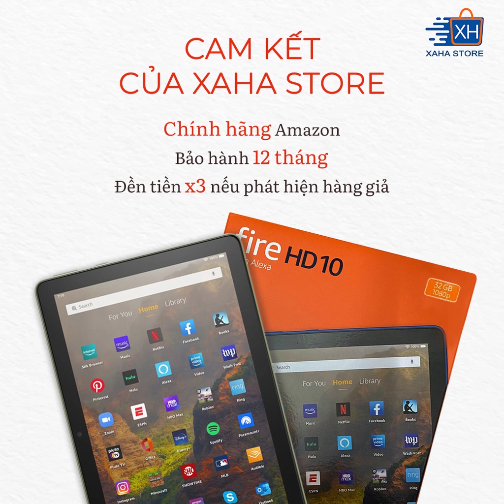 Máy tính bảng Fire HD 10 RAM 3GB 2021 và Fire HD 10 Plus RAM 4GB 2021, chính hãng Amazon