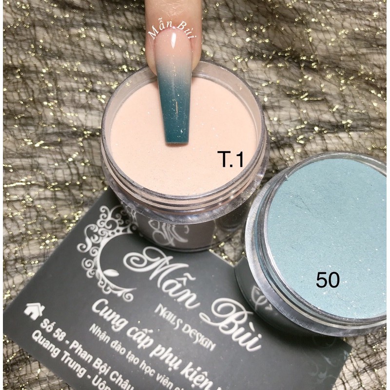 Bột mỹ đắp móng mã 50 + bột ombre T1 hũ 30g,10g