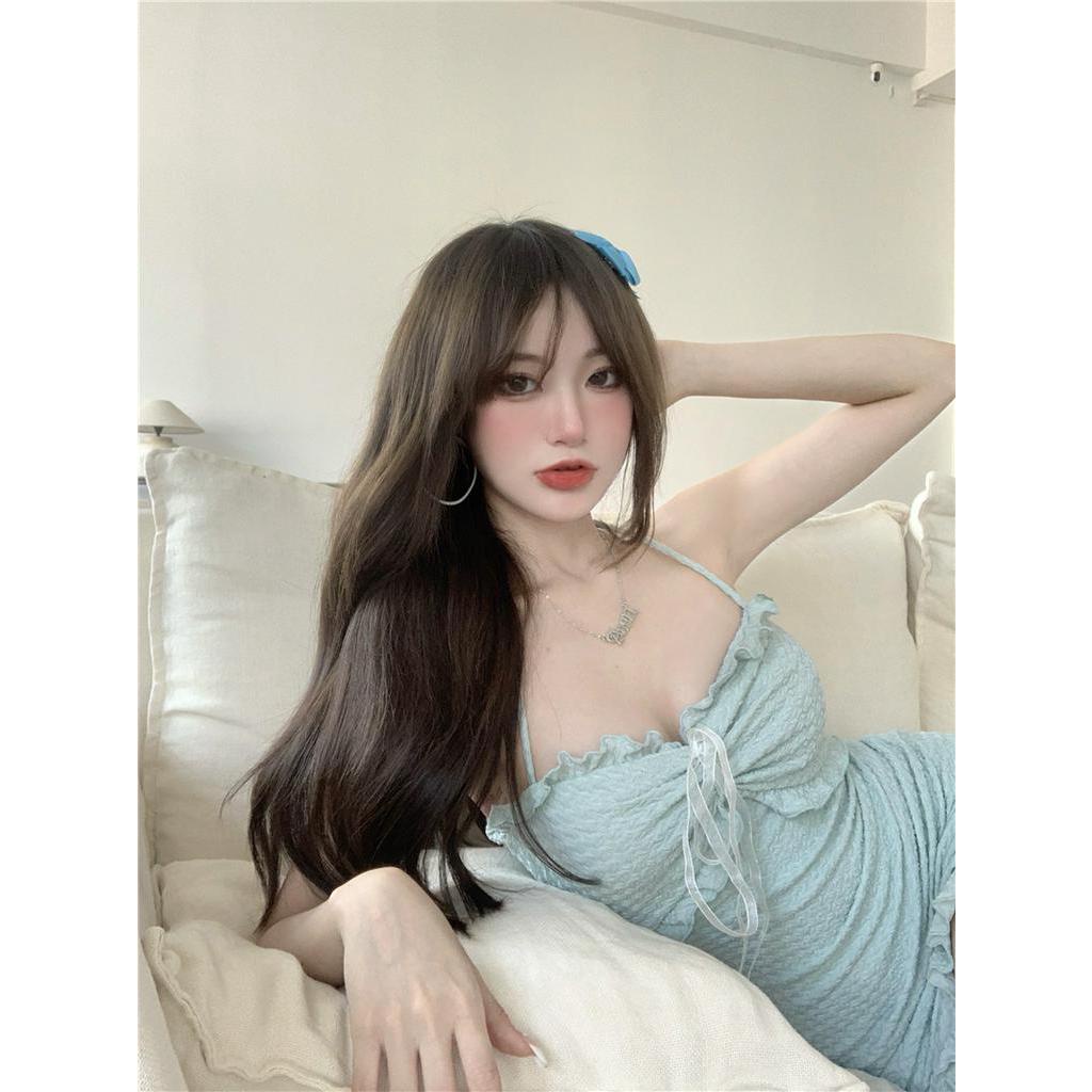 Đầm Dây Yếm Dáng Ôm Phong Cách Hàn Quốc Quyến Rũ Thời Trang Cho Nữ