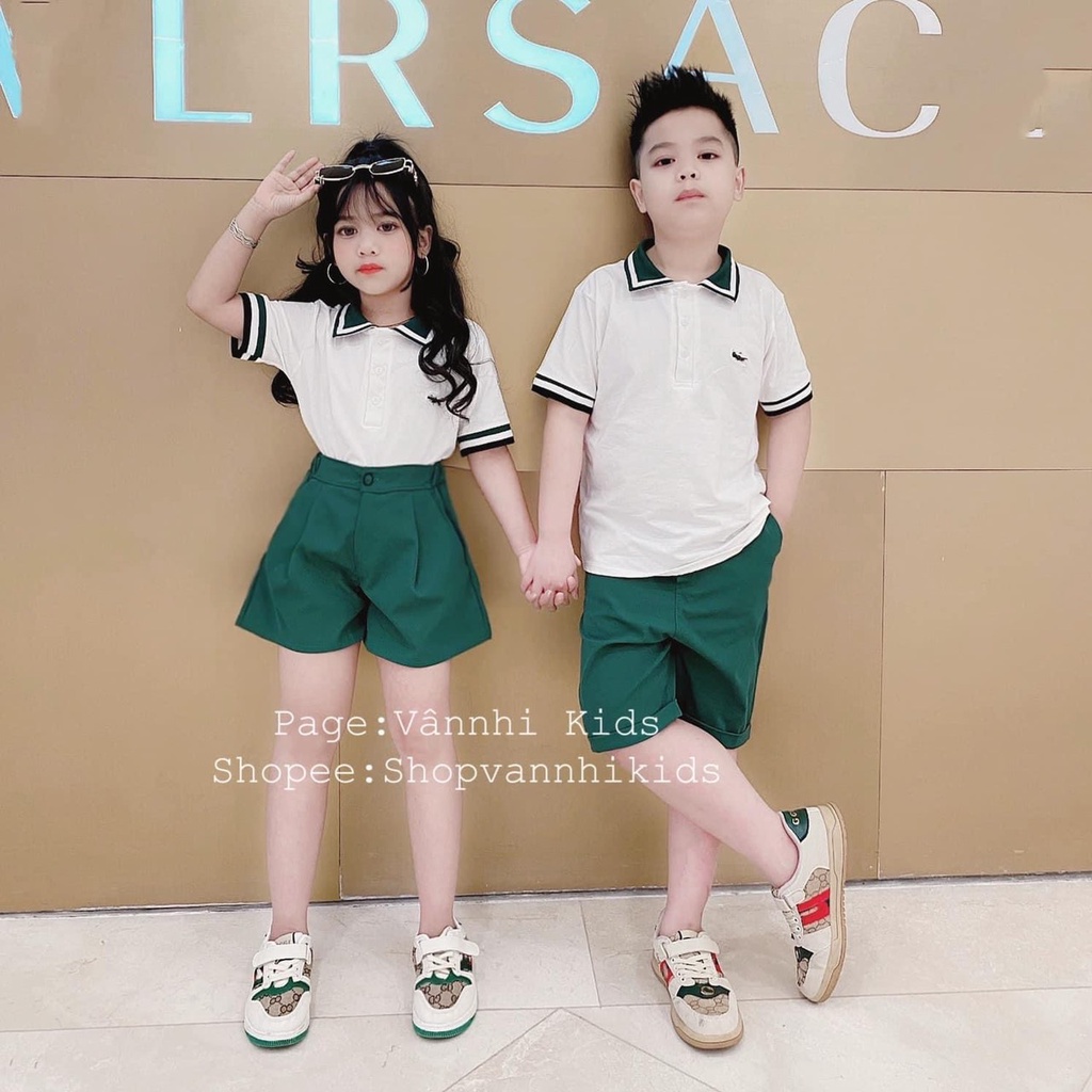 Cặp bộ La cốt xanh cho bé