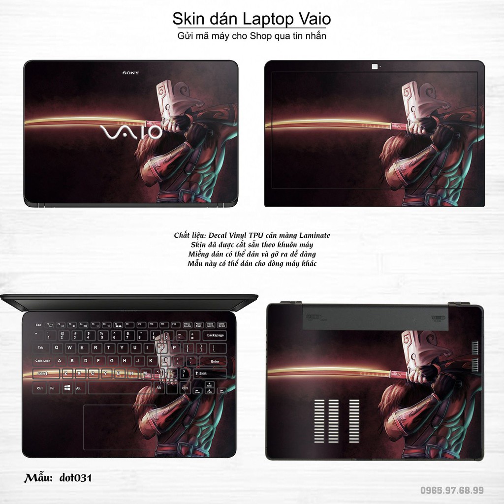 Skin dán Laptop Sony Vaio in hình Dota 2 nhiều mẫu 6 (inbox mã máy cho Shop)