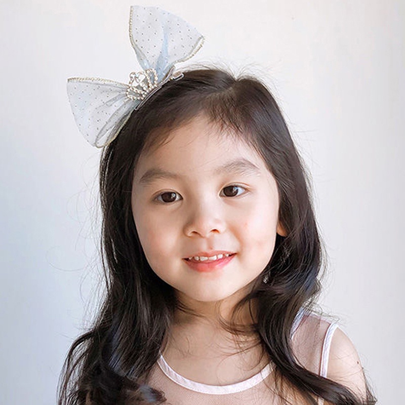 Kẹp Tóc Hình Vương Miện Công Chúa Phối Lưới Dễ Thương Thời Trang Mùa Hè Cho Bé Gái