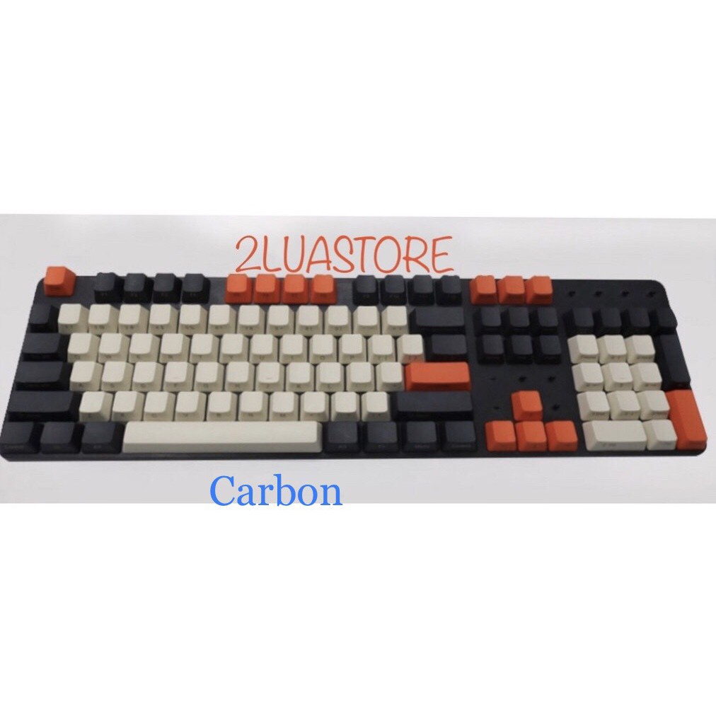 Bộ Keycap PBT nhiều màu CARBON BOW CHALK DOLCH 87/104 phím cho bàn phím cơ