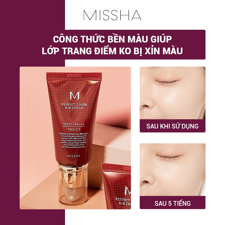 [Mã COSMIS -8% ĐH250k]Kem nền Missha M Perfect Cover BB Cream 50ml | BigBuy360 - bigbuy360.vn