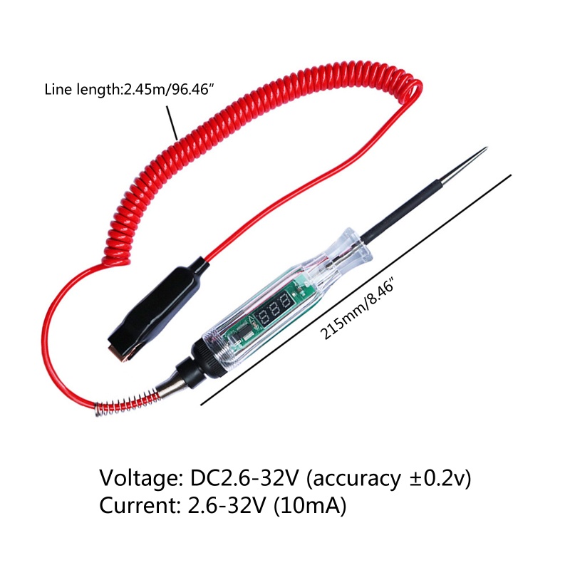 Dây Đèn Thử Điện DC 2 6V-32V Chuyên Dụng Cho Xe Hơi