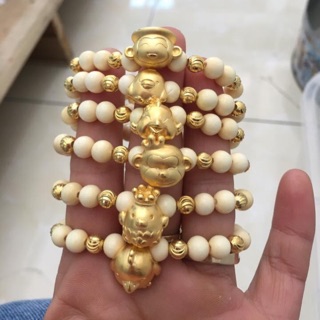 Vòng dâu tằm mix con giáp xi vàng - Vàng Bạc Trung Nga
