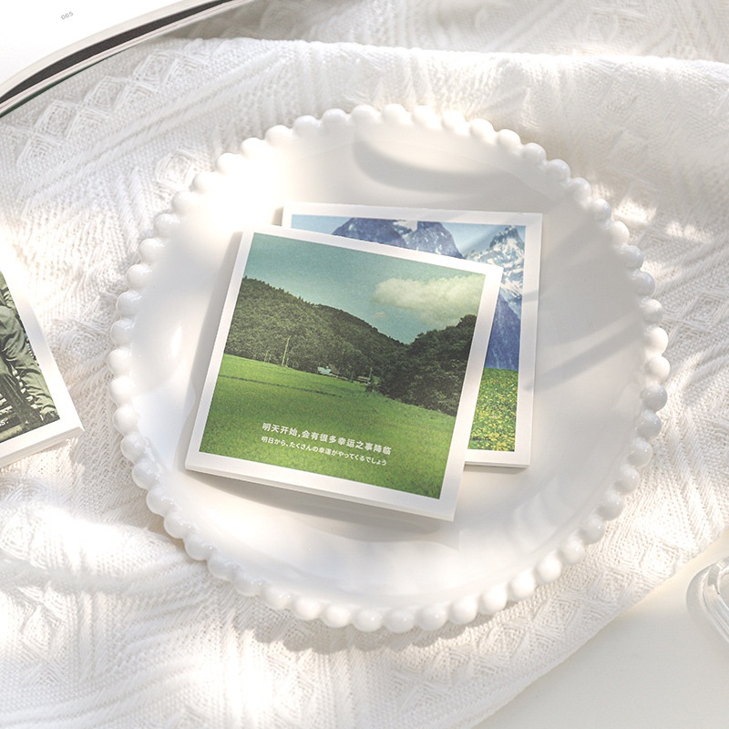 Tập 30 tấm giấy nhớ, ghi chú phong cảnh nhân vật