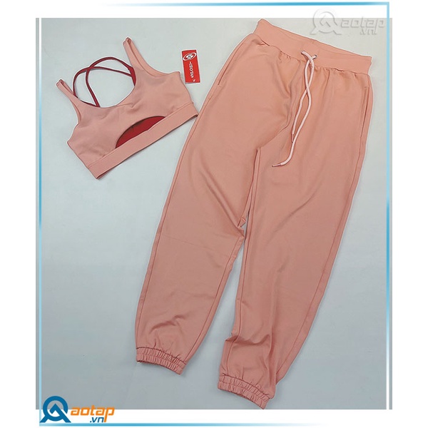 Set Tập Dài Bra 2 Lớp Phối Quần Jogger 2 Túi Ruốc - Quần Áo Thể Thao Nữ Mẫu Mới