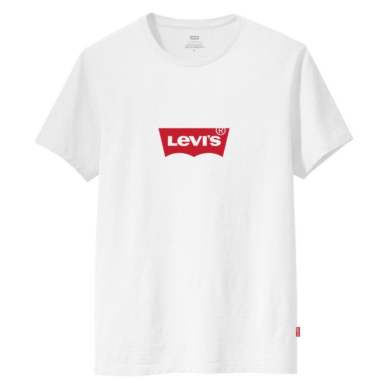 Áo Thun Cotton Ngắn Tay Cổ Tròn In LOGO Levis Cá Tính Cho Nam