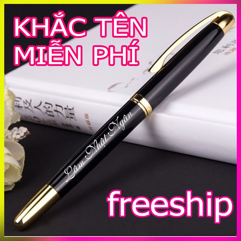 Bút ký doanh nhân CEO 001, ngòi 0.5 mm, mực đều mịn ở mọi góc nghiêng