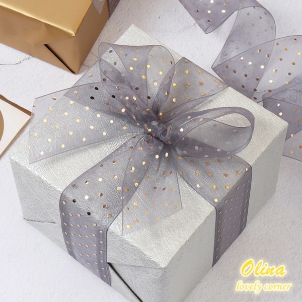 Cuộn Dây Ruy Băng Họa Tiết Ngôi Sao 9.1Mres / roll Trang Trí Gói Quà Sinh Nhật DIY