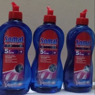 3 chai nước trợ xả somat chuyên dùng cho máy rửa chén bát 750 ml x3