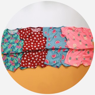 Bộ cộc tay hoa quả cho bé 7-18kg chất bozip