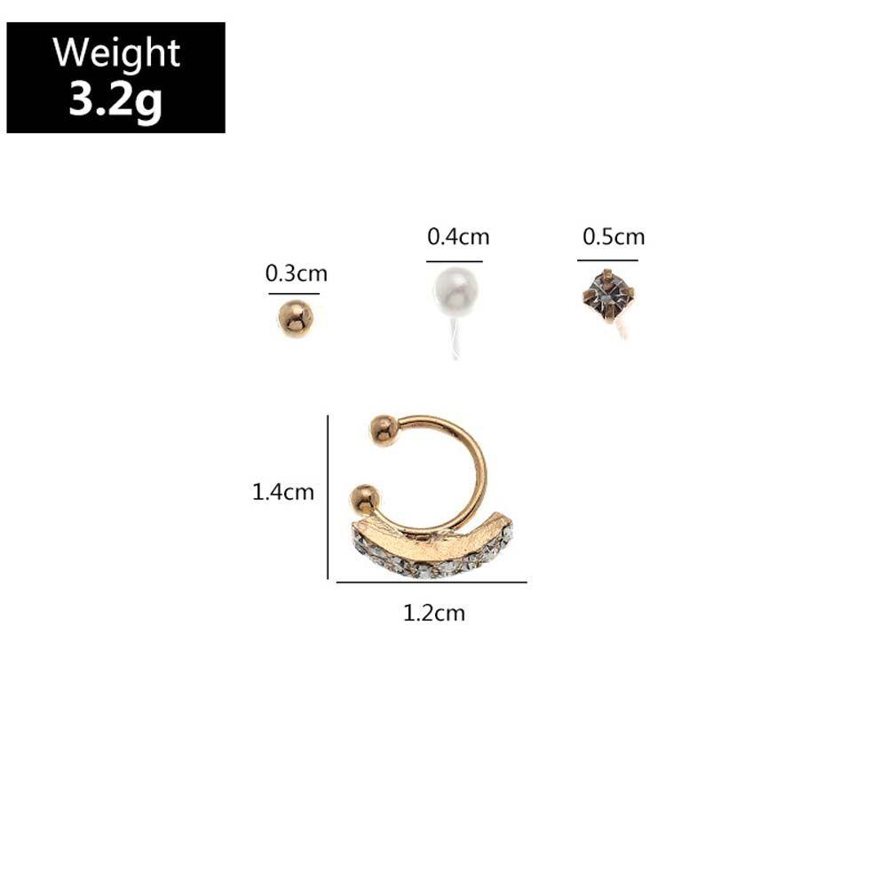 Bông Tai Hình Chiếc Lá Đính Đá Thời Trang Dành Cho Nữ|Khuyên Kẹp Vành Tai