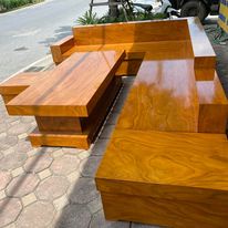 Bộ Sofa góc gỗ cẩm vàng