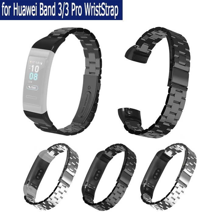 Quai đeo đồng hồ bằng thép không gỉ cho Huawei Band 3/3 Pro tiện dụng