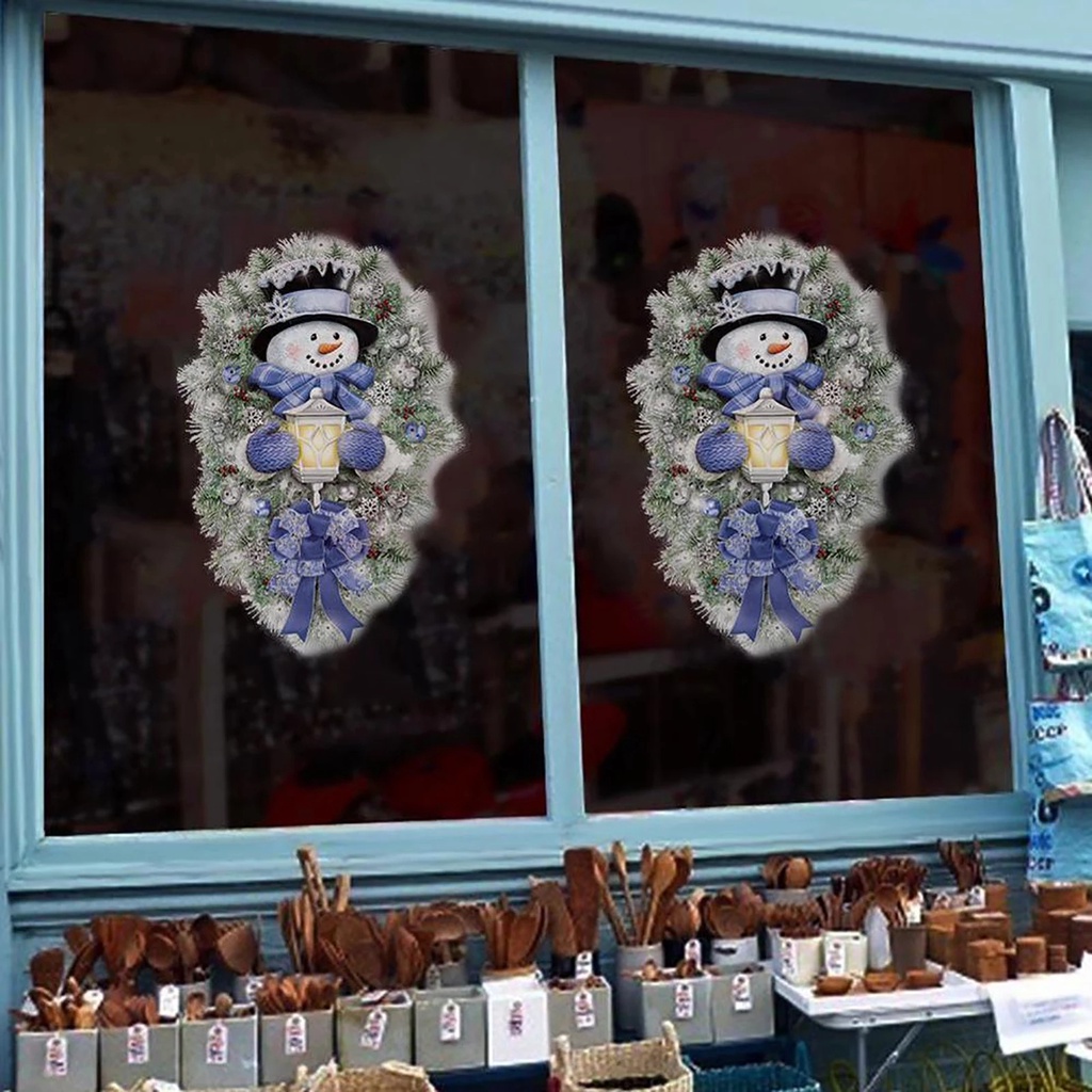 Đề Can Dán Trang Trí Cửa Kính Chủ Đề Giáng Sinh