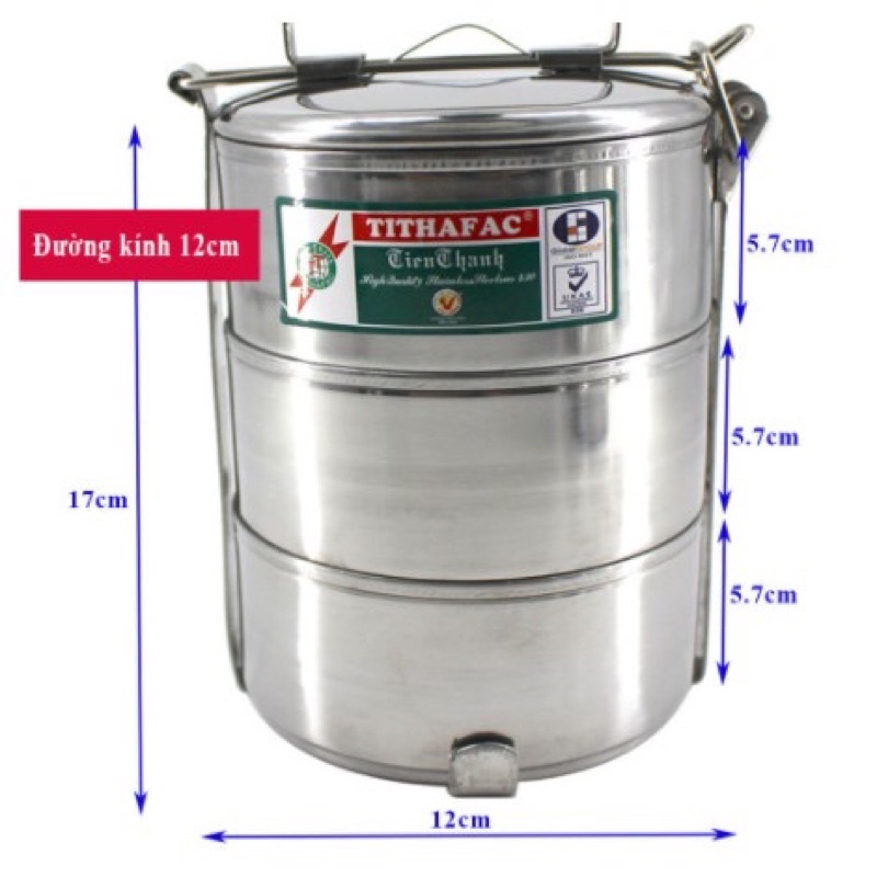 Cà Mên Inox TITHAFAC, chính hãng loại1, dày dặn