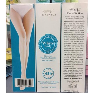 Xịt dưỡng trắng da White body the new skin