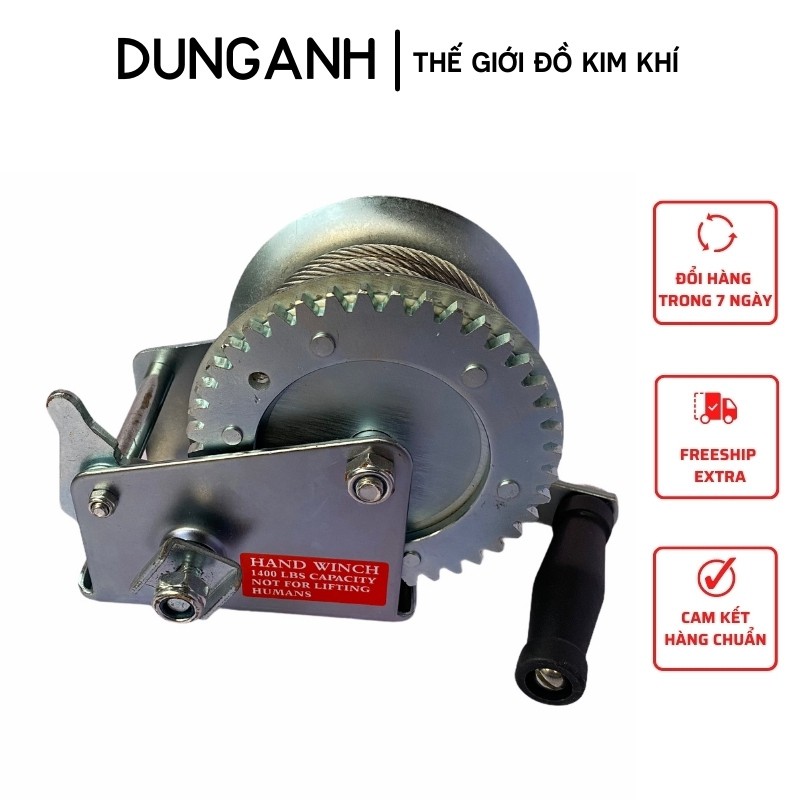 Tời quay tay Hand winch chính hãng bảo hành 3 tháng - Kim Khí Dung Anh