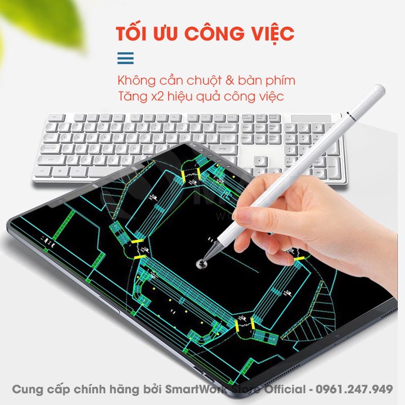 Bút Cảm Ứng Cho Điện Thoại Android/ IPhone/ Máy Tính Bảng Ipad, Công Nghệ Nam Châm Hít, Cảm Ứng Siêu Nhạy