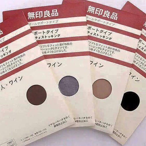 COMBO 2 QUẦN TẤT MUJI NHẬT BẢN DAI BỀN BỈ (Màu Da+Đen)