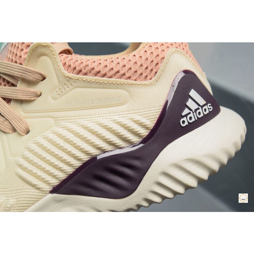 Giày Thể Thao Sneaker Nam Nữ Alphabounce Beyond 2018 Cream Deep Red Kem Gót đỏ đậm Cực Êm Thoáng Khí  Clever Man Store