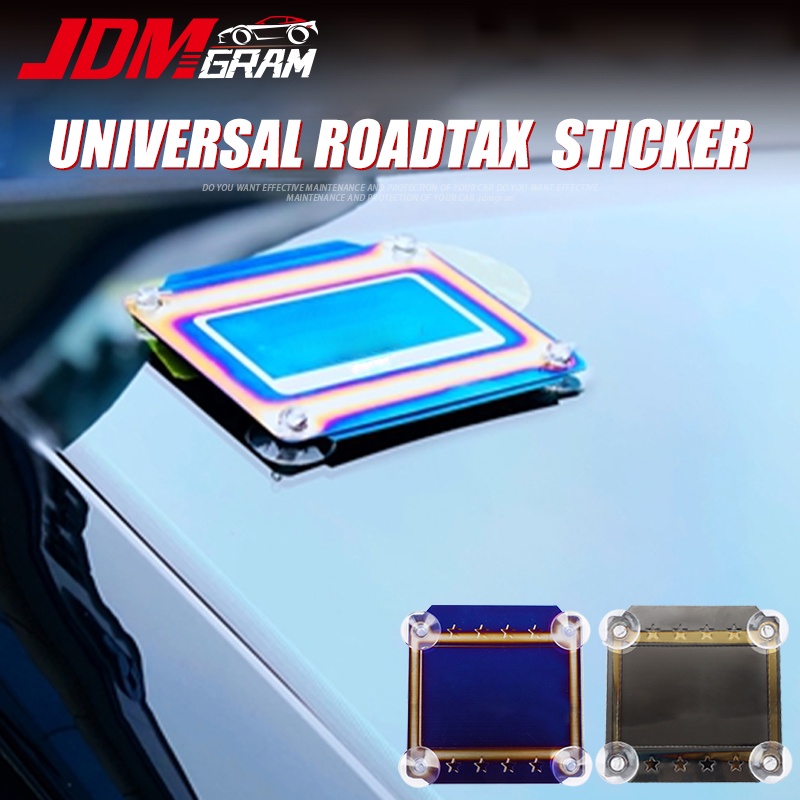 Thép không gỉ Người giữ Roadtax Xe hơi Nhãn dán Kính chắn gió Tự động Đa năng Dán đường Thuế Trang trí Phụ kiện Thay thế Ô tô