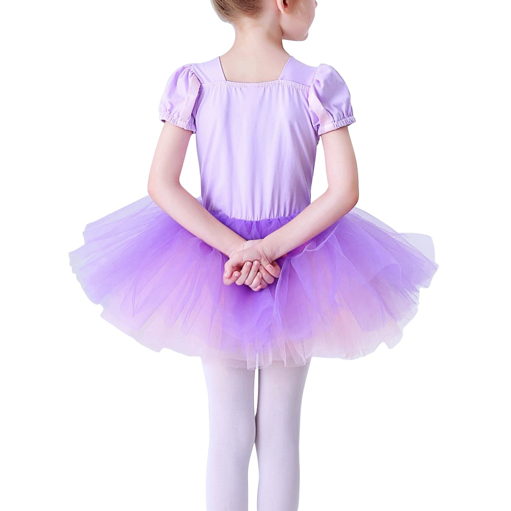 Đầm Công Chúa Tay Ngắn In Hình Công Chúa Bạch Tuyết Aisha Dành Cho Bé Gái Tập Múa Ba Lê