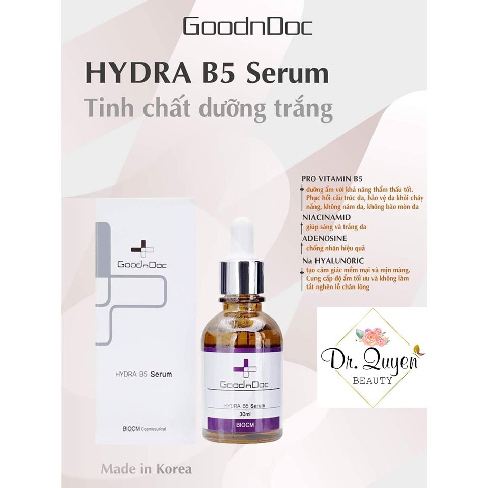 (Nhập khẩu) Serum GoodnDoc Hydra B5 Tinh chất cấp ẩm phục hồi da cấp nước cho da dầu mụn khô nhạy cảm - Thi Vũ