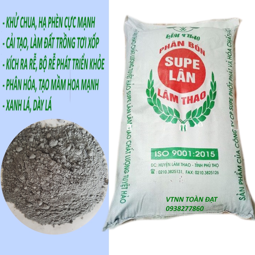 Phân Super Lân Lâm Thao (1kg), Siêu Lân giúp cải tạo đất, ra rễ mạnh