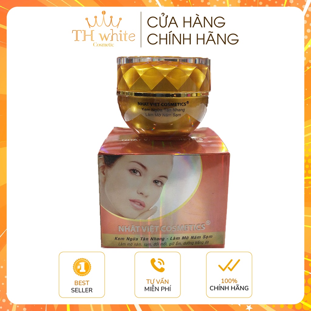 Kem ngừa tàn nhang mờ nám sạm trà xanh - cám gạo Nhật Việt 15g