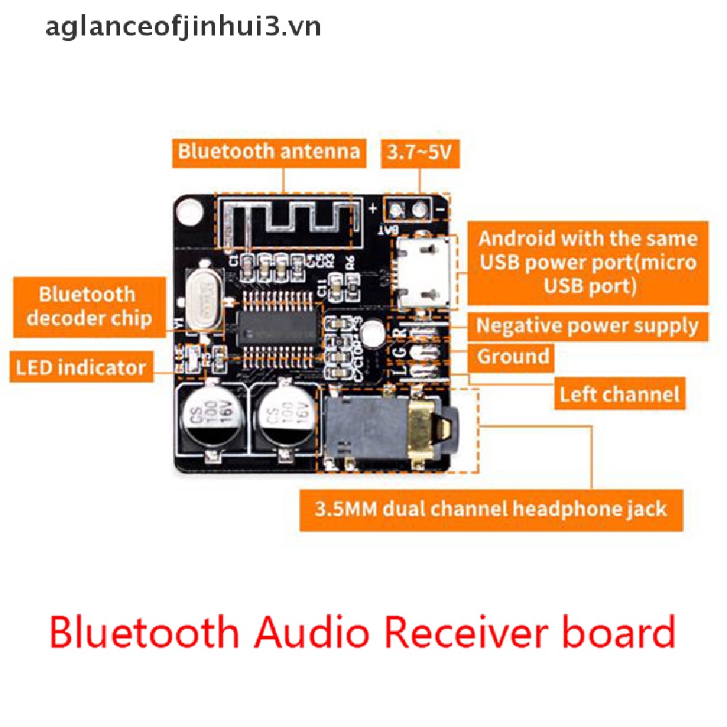 Bảng Mạch Nhận Tín Hiệu Âm Thanh bluetooth 4.1 mp3 VHM-314